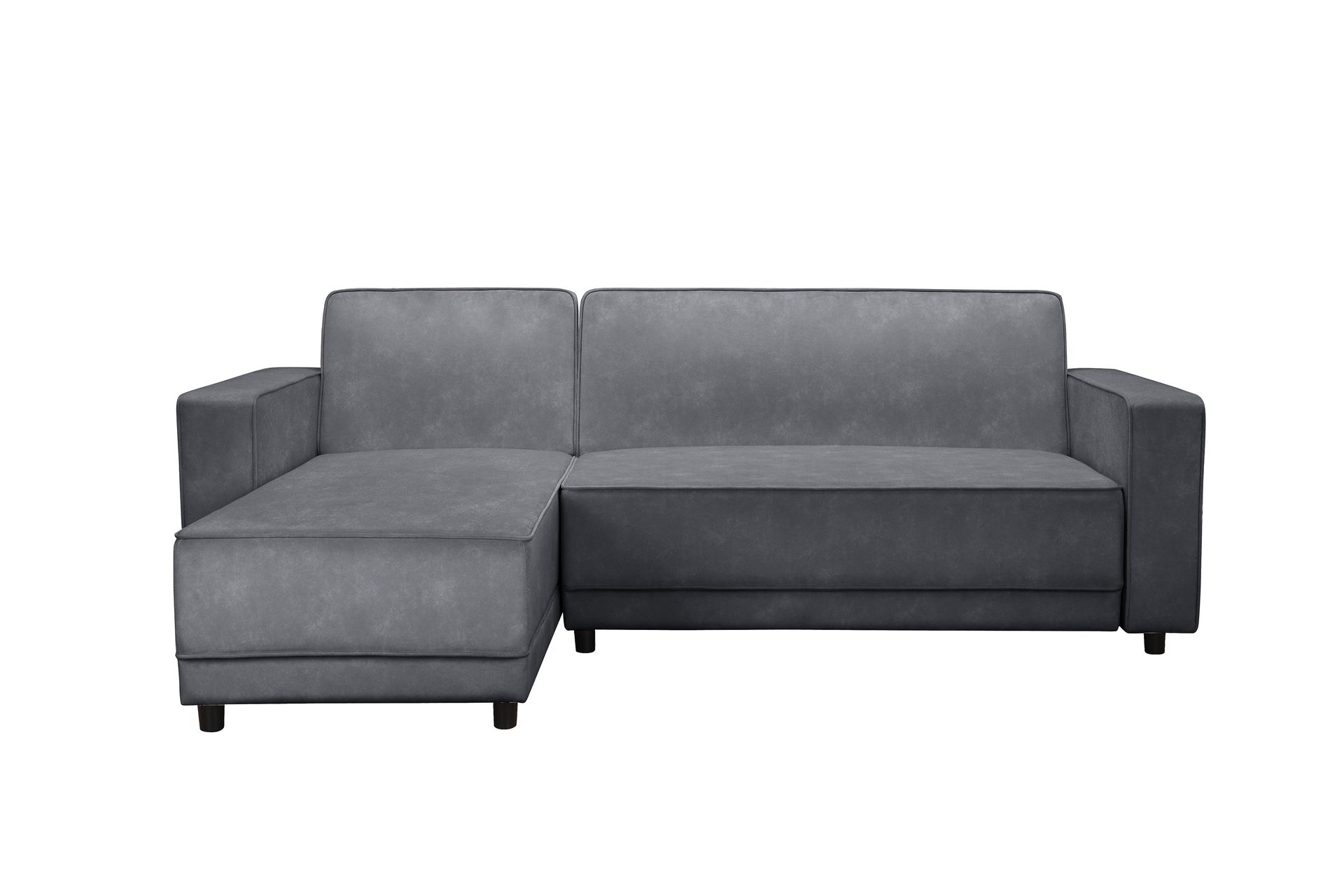 Sovesofa Allie Antrasitt, Fløyel, 82x229x154 cm - Antrasitt, Fløyel, 82x229x154 cm