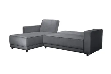 Sovesofa Allie Antrasitt, Fløyel, 82x229x154 cm - Antrasitt, Fløyel, 82x229x154 cm - Møbler - Sofaer - Sovesofaer