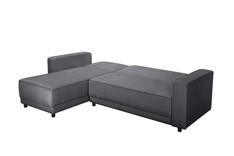 Sovesofa Allie Antrasitt, Fløyel, 82x229x154 cm - Antrasitt, Fløyel, 82x229x154 cm - Møbler - Sofaer - Sovesofaer
