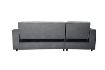 Sovesofa Allie Antrasitt, Fløyel, 82x229x154 cm - Antrasitt, Fløyel, 82x229x154 cm - Møbler - Sofaer - Sovesofaer