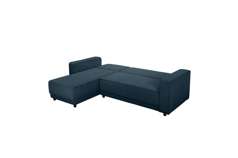 Sovesofa Allie Blå, Cordoroy, 82x229x154 cm - Blå, Cordoroy, 82x229x154 cm - Møbler - Sofaer - Sovesofaer