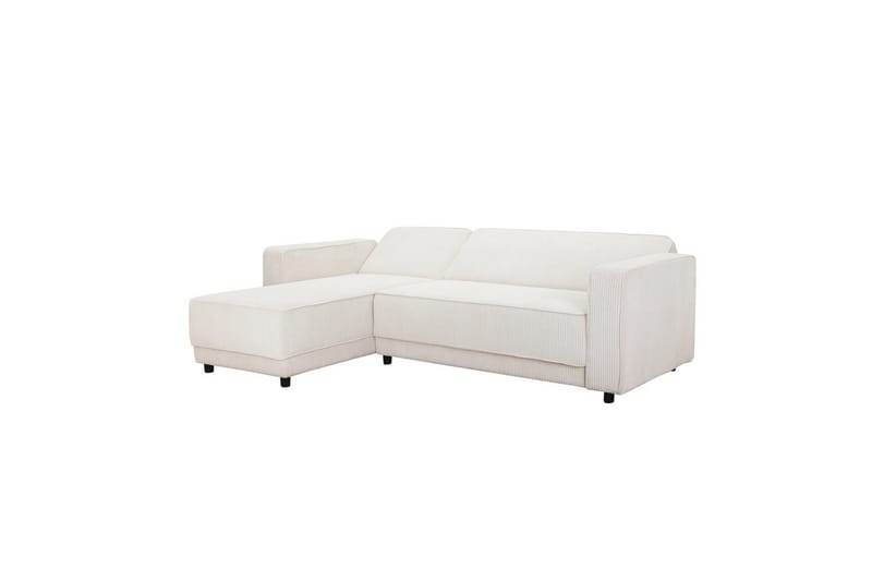 Sovesofa Allie Krem, Cordoroy, 82x229x154 cm - Krem, Cordoroy, 82x229x154 cm - Møbler - Sofaer - Sovesofaer