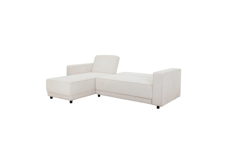 Sovesofa Allie Krem, Cordoroy, 82x229x154 cm - Krem, Cordoroy, 82x229x154 cm - Møbler - Sofaer - Sovesofaer