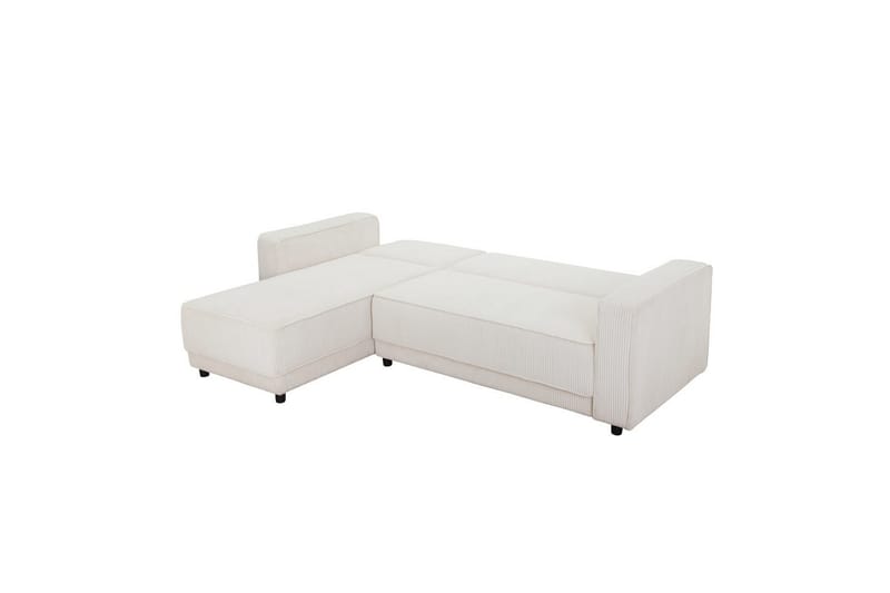 Sovesofa Allie Krem, Cordoroy, 82x229x154 cm - Krem, Cordoroy, 82x229x154 cm - Møbler - Sofaer - Sovesofaer