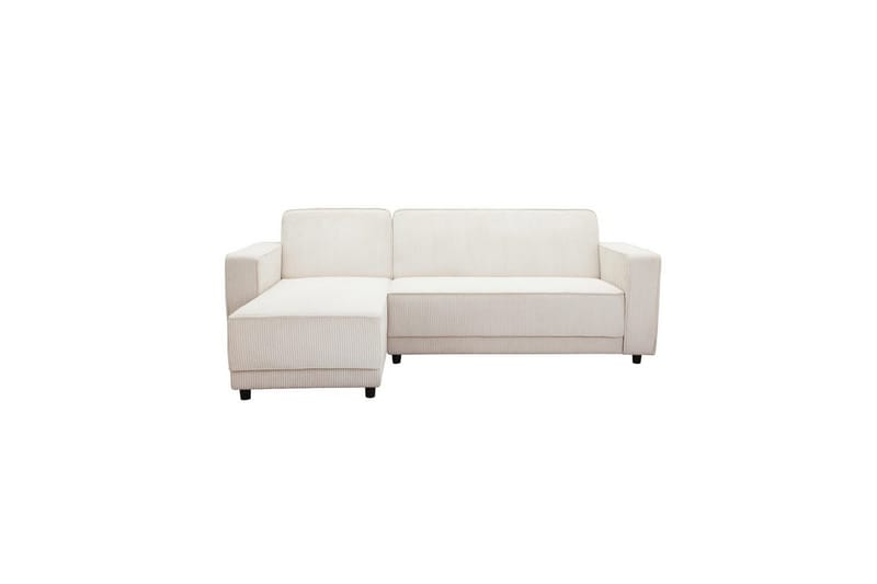 Sovesofa Allie Krem, Cordoroy, 82x229x154 cm - Krem, Cordoroy, 82x229x154 cm - Møbler - Sofaer - Sovesofaer