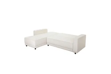 Sovesofa Allie Krem, Fløyel, 82x229x154 cm - Krem, Fløyel, 82x229x154 cm - Møbler - Sofaer - Sovesofaer