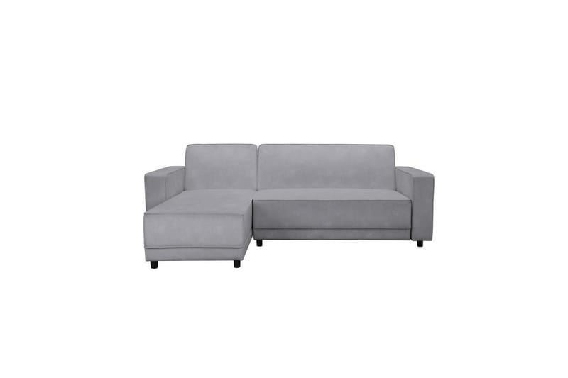 Sovesofa Allie Lys grå, Fløyel, 82x229x154 cm - Lys grå, Fløyel, 82x229x154 cm - Møbler - Sofaer - Sovesofaer