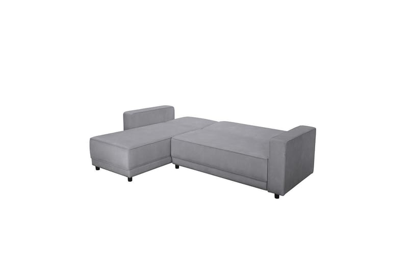 Sovesofa Allie Lys grå, Fløyel, 82x229x154 cm - Lys grå, Fløyel, 82x229x154 cm - Møbler - Sofaer - Sovesofaer