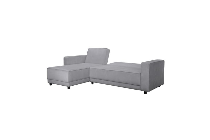 Sovesofa Allie Lys grå, Fløyel, 82x229x154 cm - Lys grå, Fløyel, 82x229x154 cm - Møbler - Sofaer - Sovesofaer
