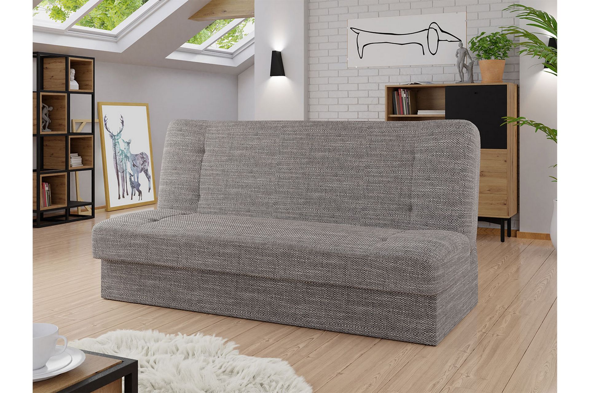 3-seters Sovesofa - Grå - Møbler - Sofaer - Sovesofaer