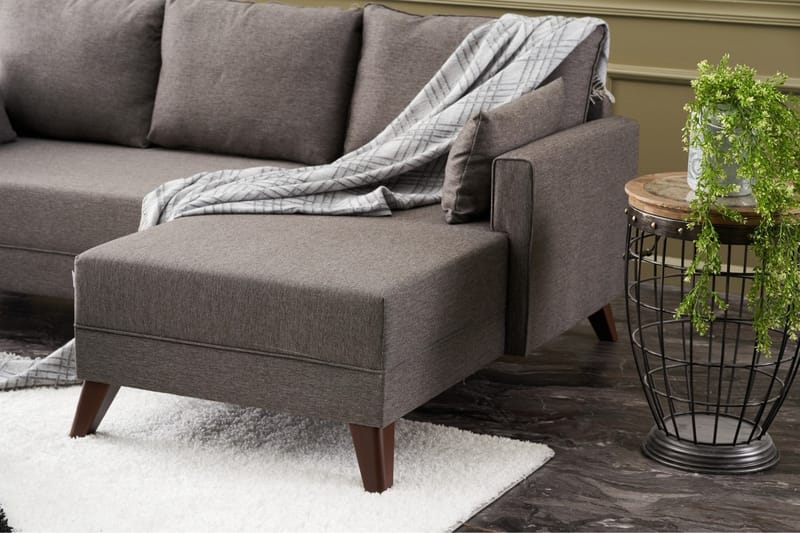 Antigua Mini Sovesofa med Divan Høyre - Brun - Møbler - Sofaer - Sovesofaer - Sovesofa divan