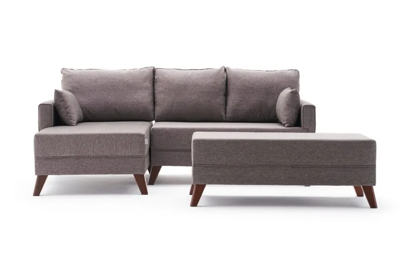 Antigua Mini Sovesofa med Divan Venstre - Brun - Møbler - Sofaer - Sovesofaer - Sovesofa divan
