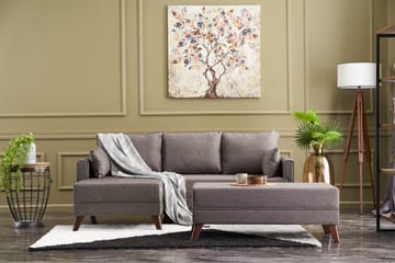 Antigua Mini Sovesofa med Divan Venstre - Brun - Møbler - Sofaer - Sovesofaer - Sovesofa divan