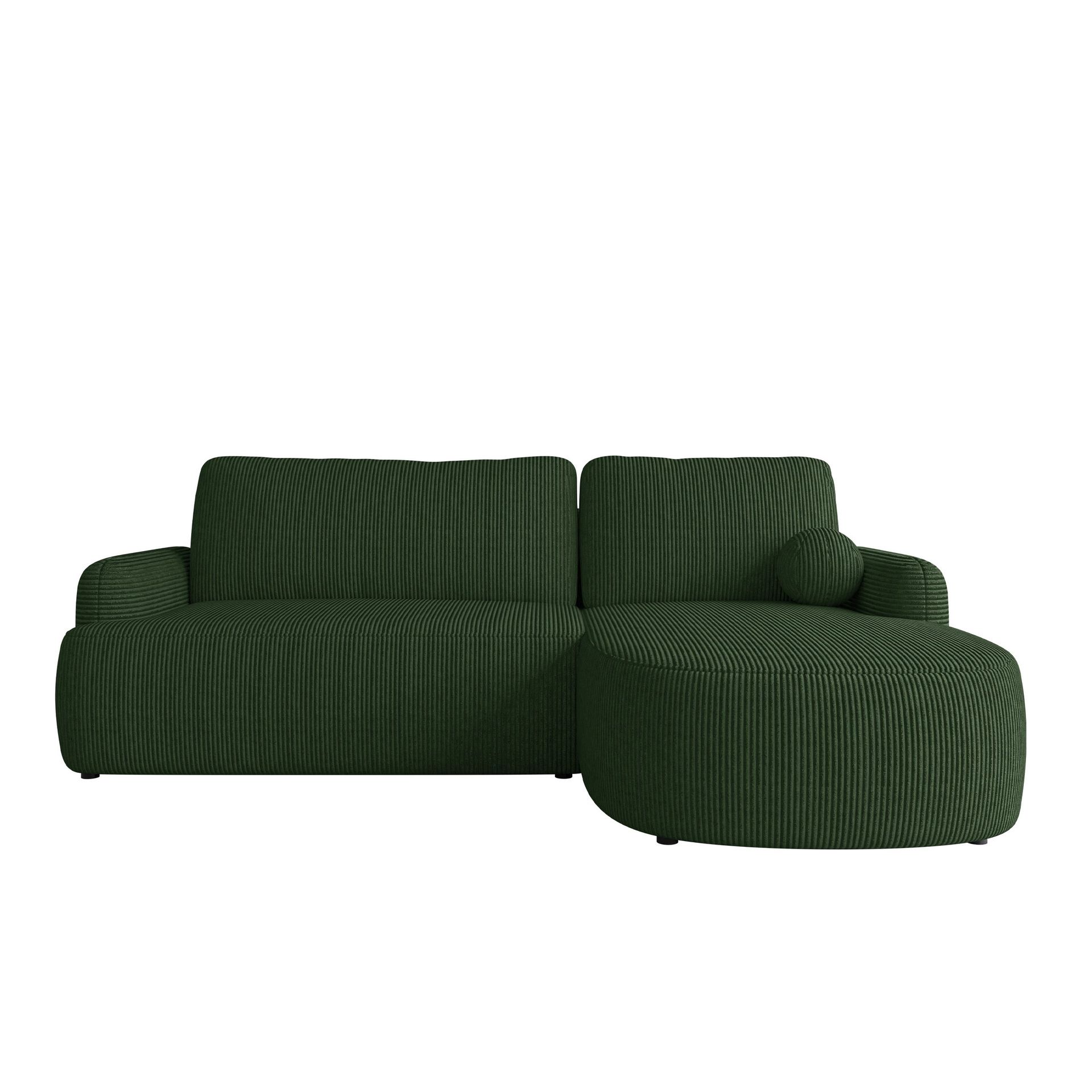 Branrel 3-seters sofa med divan - grønn
