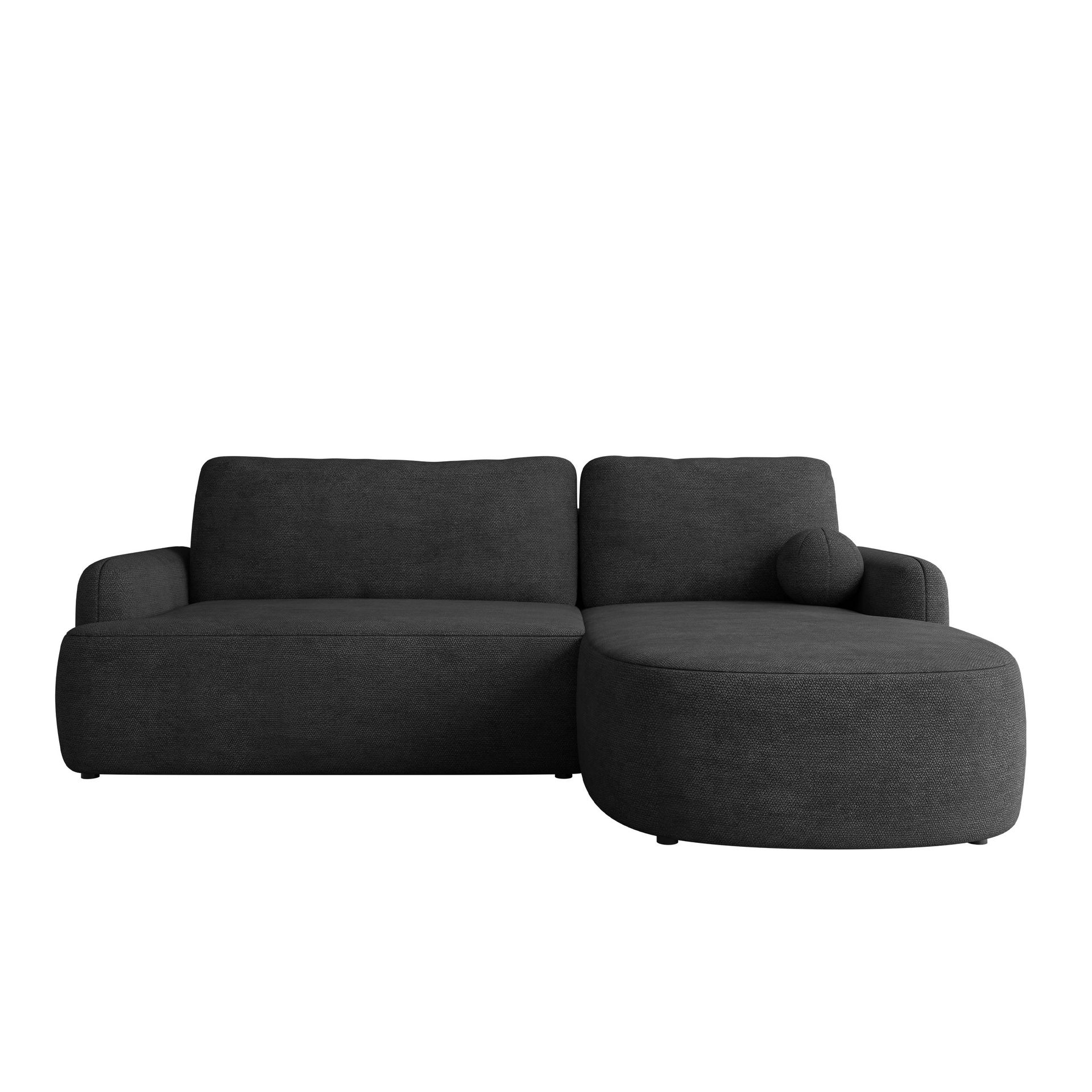 Branrel 3-seters sofa med divan - Svart