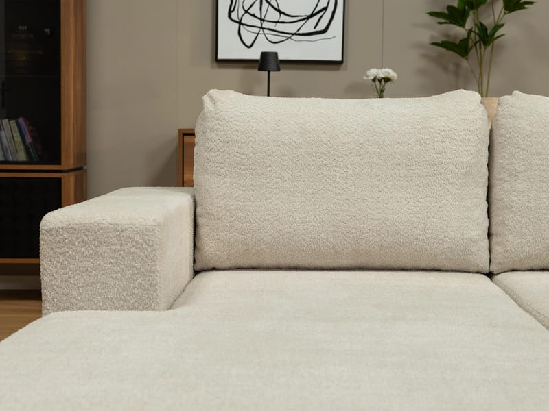Deylor 3-seters sovesofa med divan - brun - Møbler - Sofaer - Sovesofaer - Sovesofa divan