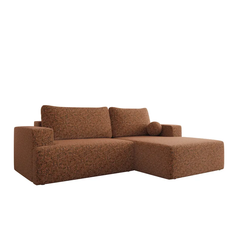Deylor 3-seters sovesofa med divan, brun