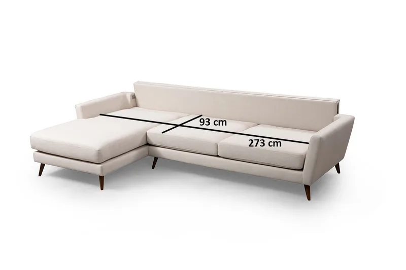 Gajanejos Divansofa - Beige - Møbler - Sofaer - Sofa med sjeselong