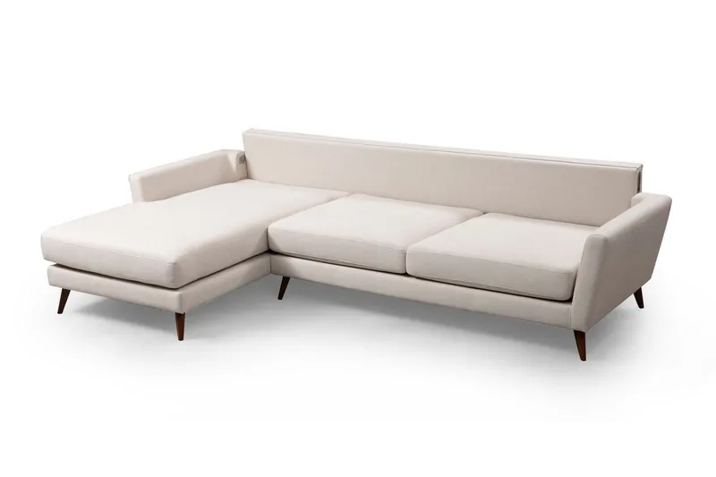 Gajanejos Divansofa - Beige - Møbler - Sofaer - Sofa med sjeselong