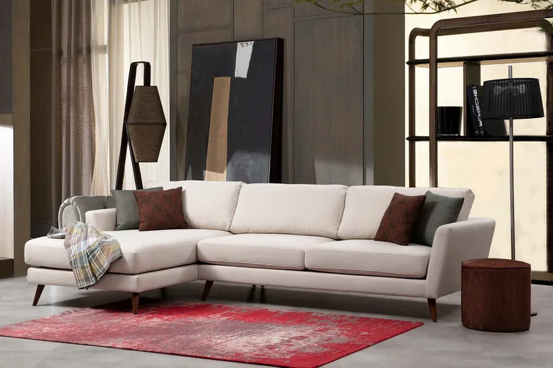 Gajanejos Divansofa - Beige - Møbler - Sofaer - Sofa med sjeselong
