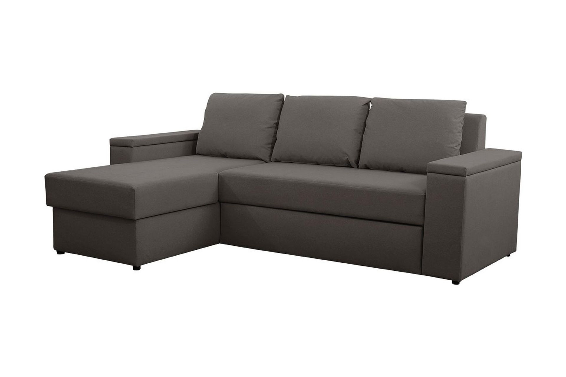 Herosa 3-seters Sovesofa med Divan med Oppbevaring - Mørkegrå