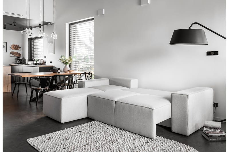 Kamli Sovesofa m. Divan med Oppbevaring - Blå - Møbler - Sofaer - Sovesofaer - Sovesofa divan