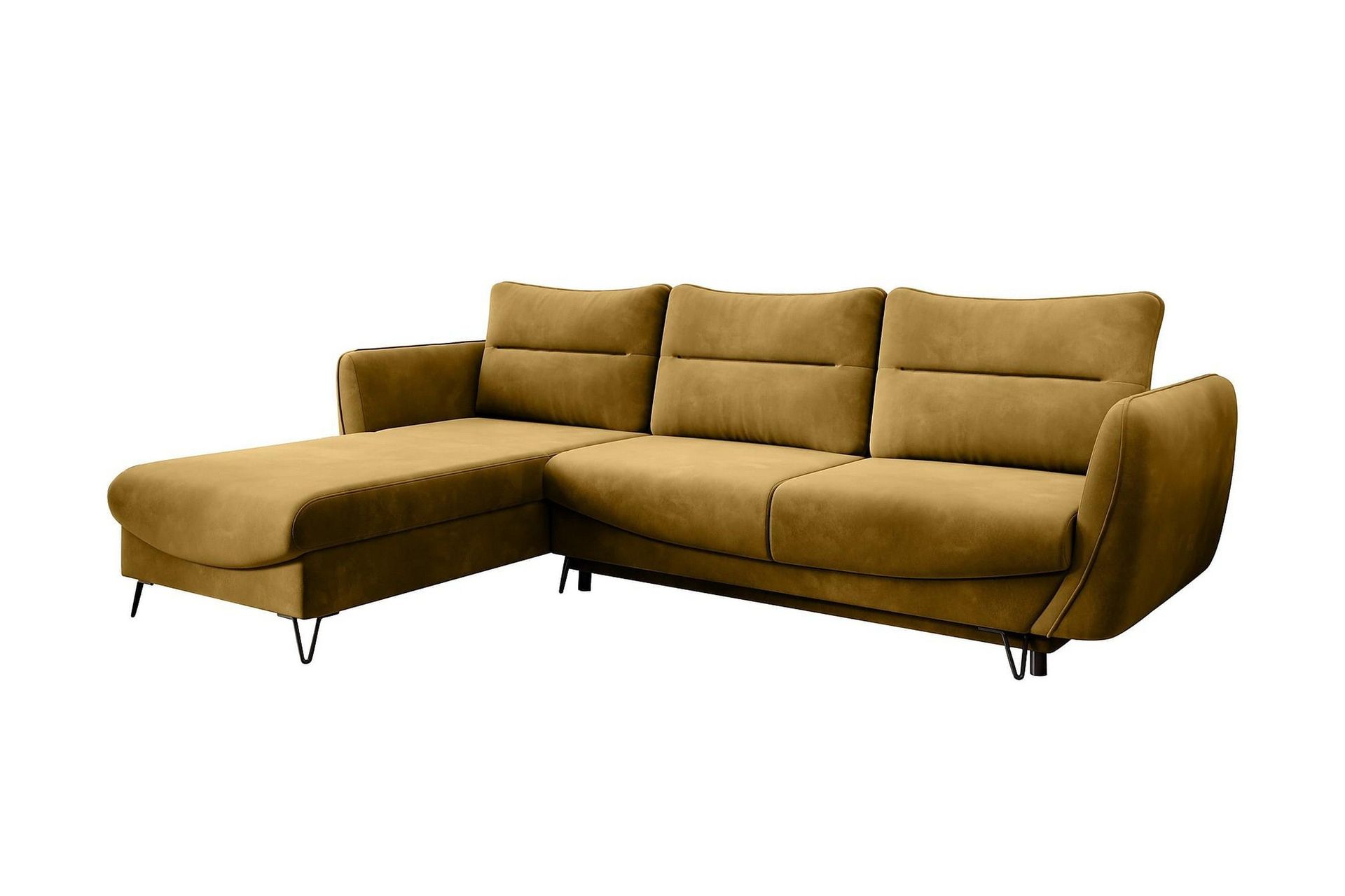 Lence Sovesofa m. Divan Oppbevaring - Gul