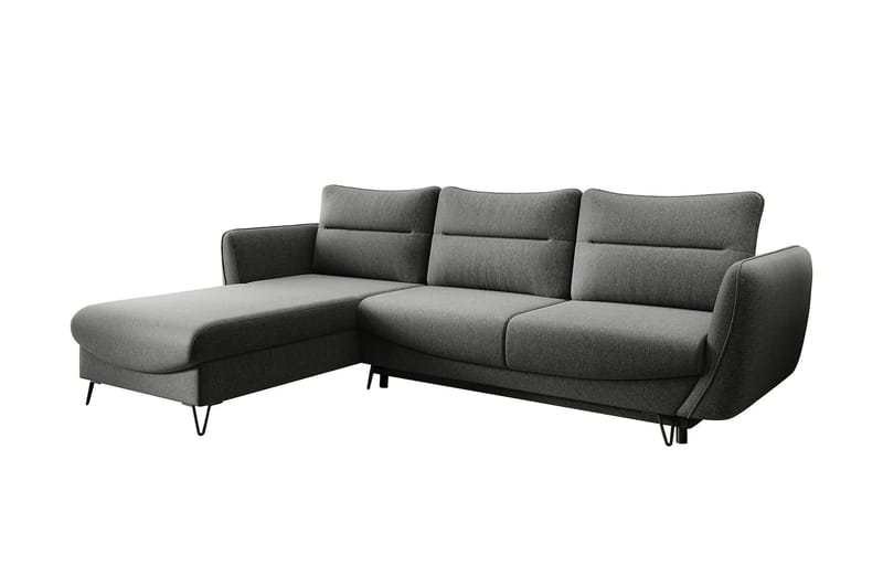 Lence Sovesofa m. Divan Oppbevaring, Mørkegrå