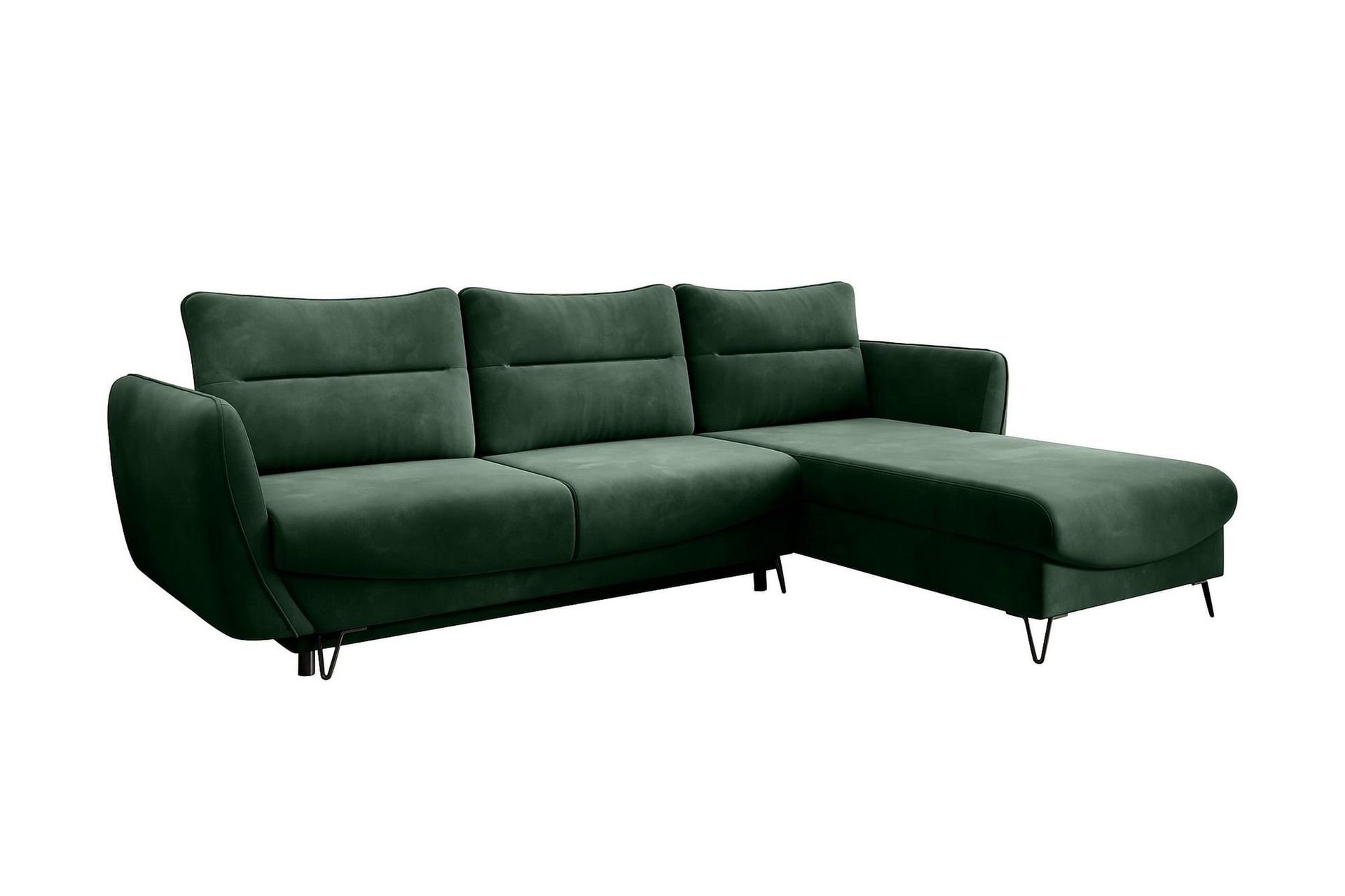 Lence Sovesofa m. Divan Oppbevaring - Mørkegrønn