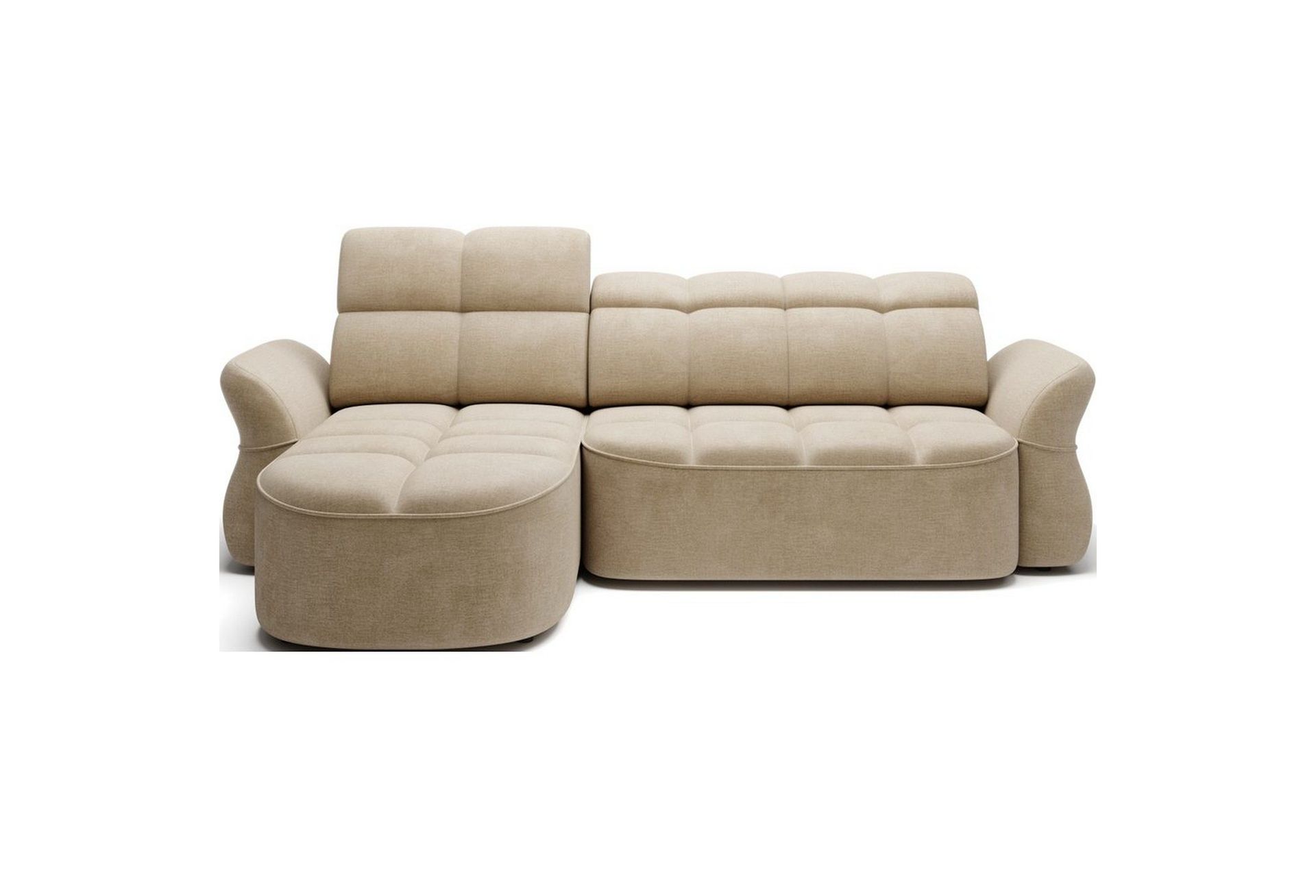Seksjon Eltap Beneth 301x115x185 cm - Nube 20, Beige, Venstre