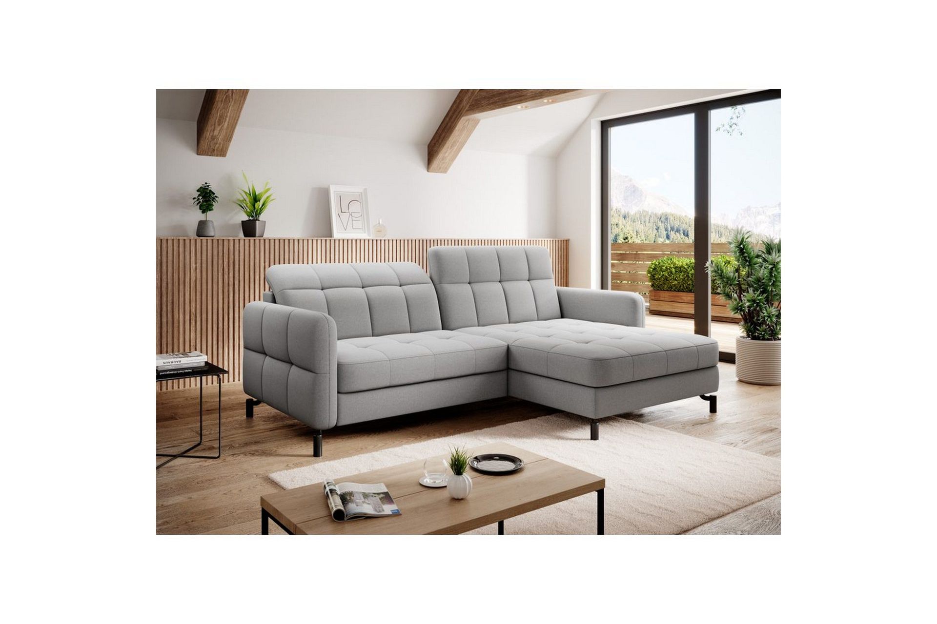 Seksjon Eltap Lorelle 225x160x105 cm - Omega 02, Grå, Høyre