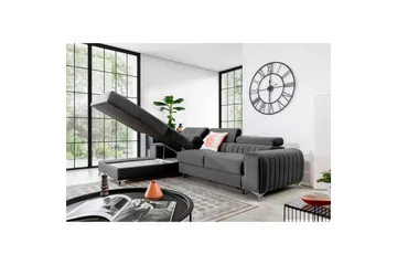 Seksjonssofa Eltap Grayson 278x205x92 cm - Nube 4, Lys Grå, Venstre - Møbler - Sofaer - Sovesofaer - Sovesofa divan