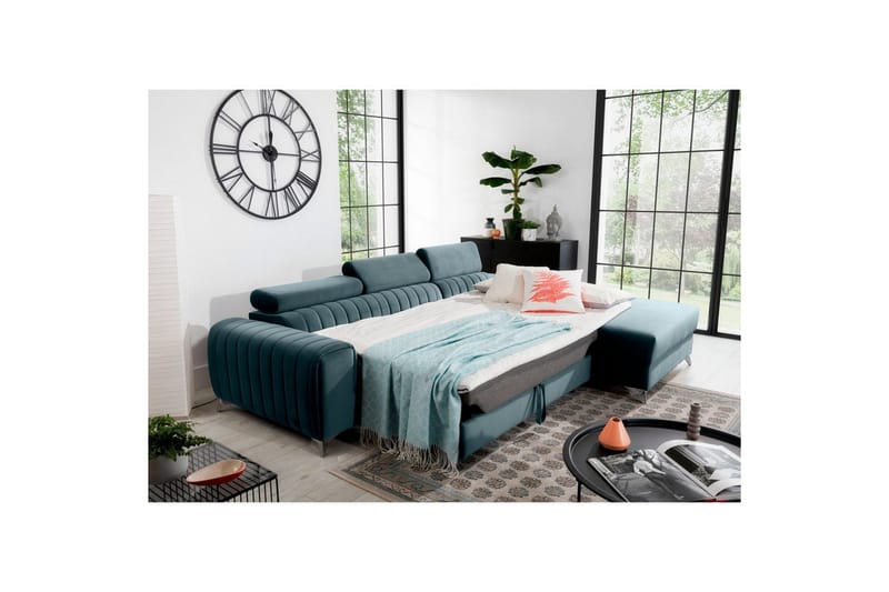 Seksjonssofa Eltap Grayson 278x205x92 cm - Velvetmat 100, Høyre - Møbler - Sofaer - Sovesofaer - Sovesofa divan