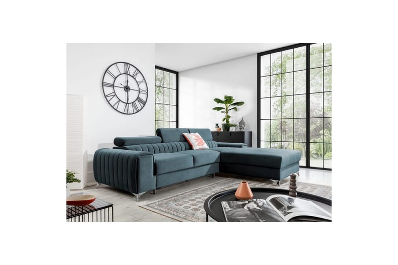 Seksjonssofa Eltap Grayson 278x205x92 cm - Velvetmat 100, Høyre - Møbler - Sofaer - Sovesofaer - Sovesofa divan
