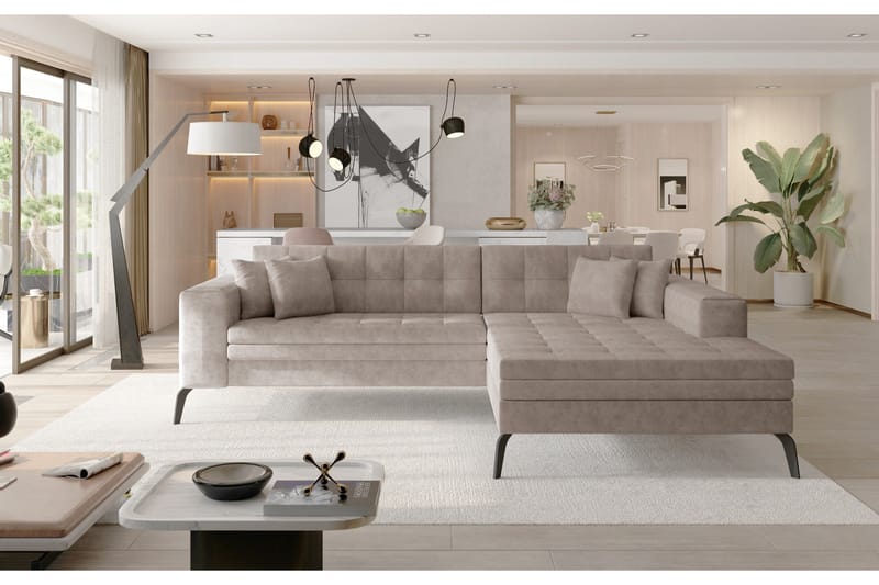 Solangis Divansofa Høyre, Beige