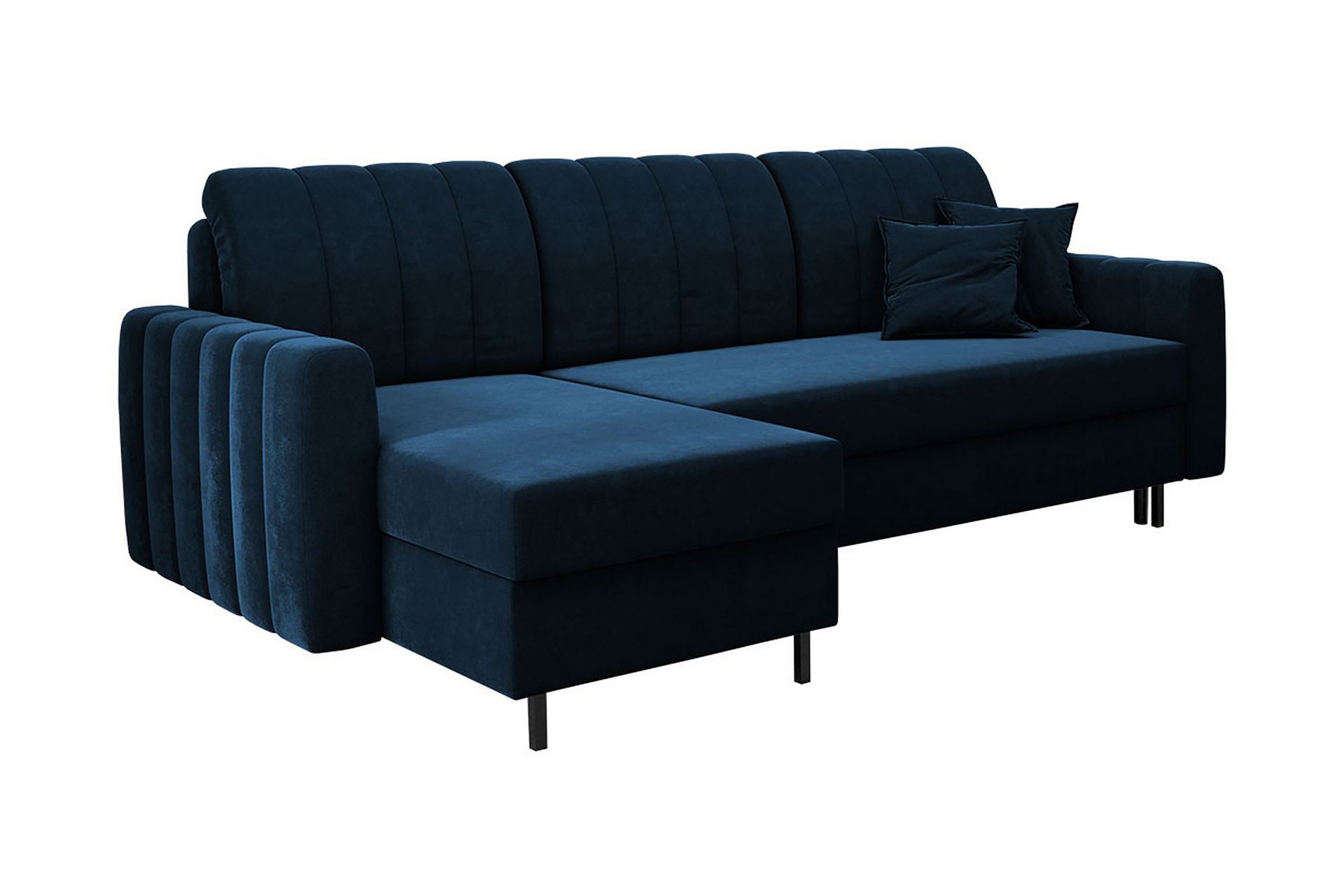 Sovesofa med divan - Blå - Møbler - Sofaer - Sovesofaer - Sovesofa divan