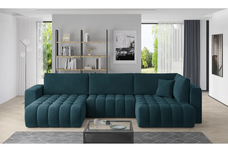 Yorktown U-sovesofa Divan Venstre, Blå
