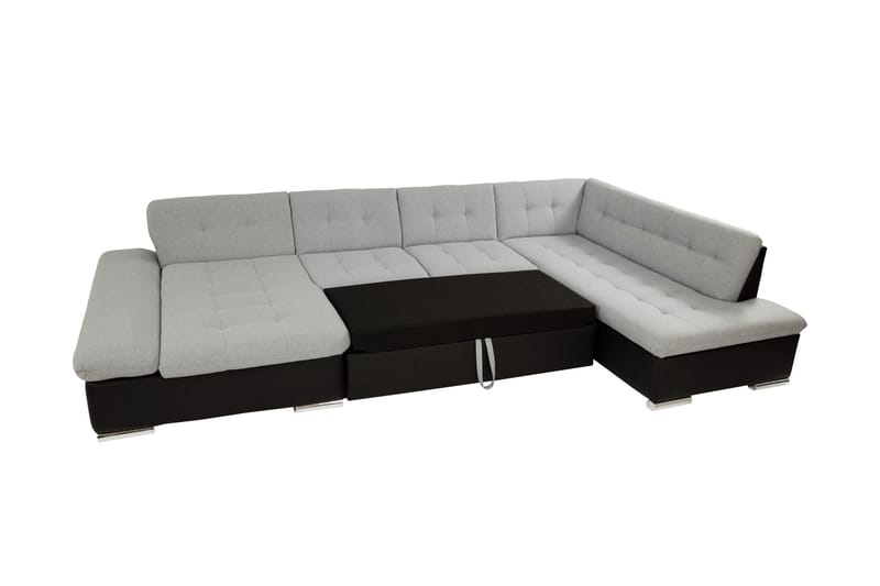 Zumar Sovesofa med Sjeselong og Dobbel Sjeselong 4-seter i Chenille - Grønn - Møbler - Sofaer - Sovesofaer - Sovesofa divan