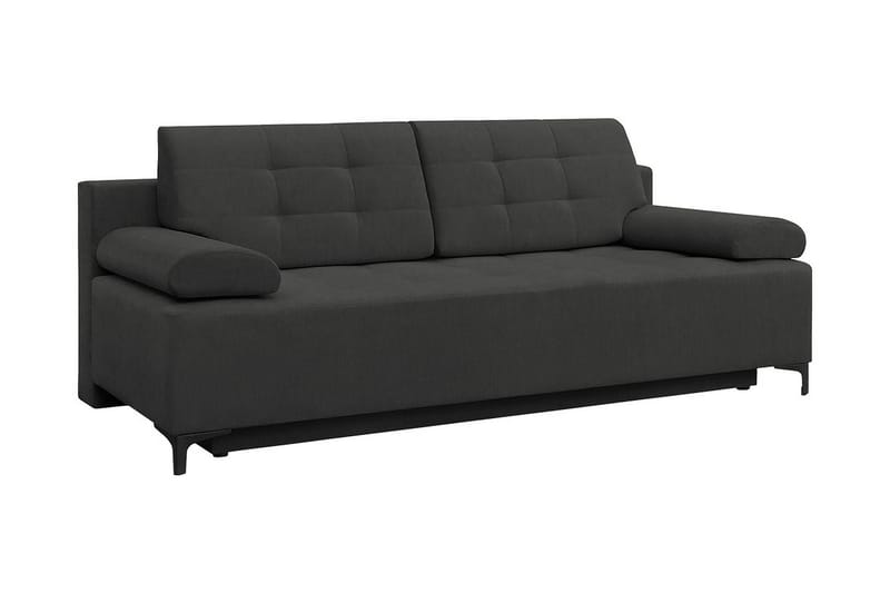 Sovesofa FABIO LED-belysning - Svart - Møbler - Sofaer - Sovesofaer