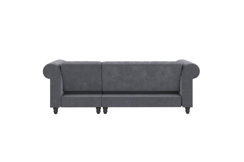 Sovesofa Felix 241x154x83 cm, Antrasitt, Fløyel - 241x154x83 cm, Antrasitt, Fløyel - Møbler - Sofaer - Sovesofaer