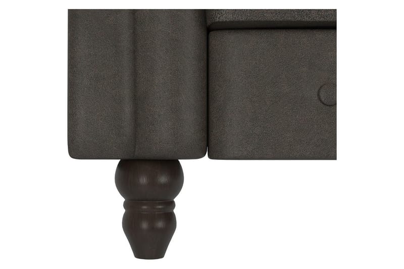 Sovesofa Felix 241x154x83 cm, Antrasitt, Mikrofiber/Tre/Metall - 241x154x83 cm, Antrasitt, Mikrofiber/Tre/Metall - Møbler - Sofaer - Sovesofaer