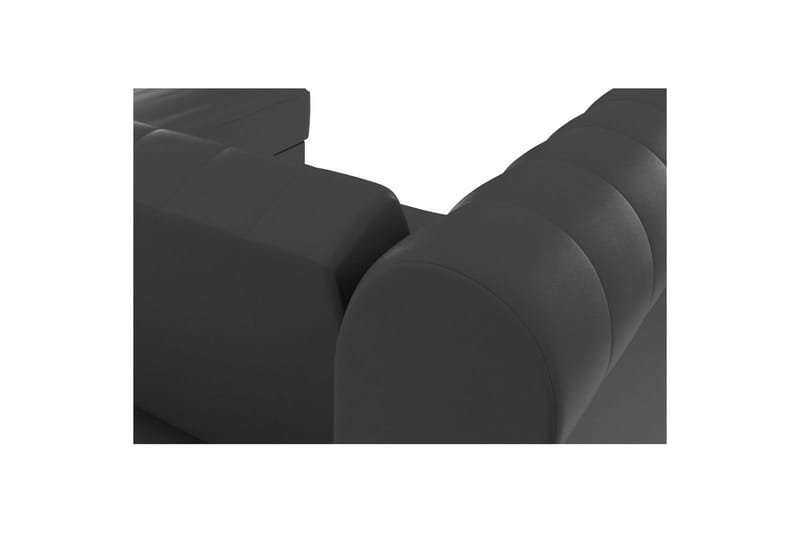 Sovesofa Felix 241x154x83 cm, Grå, PU/tre/metall - 241x154x83 cm, Grå, PU/tre/metall - Møbler - Sofaer - Sovesofaer