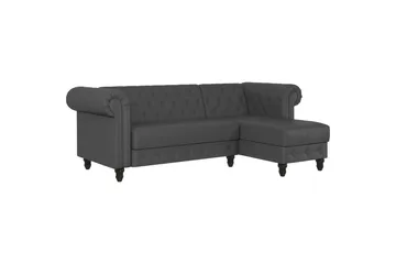 Sovesofa Felix 241x154x83 cm, Grå, PU/tre/metall