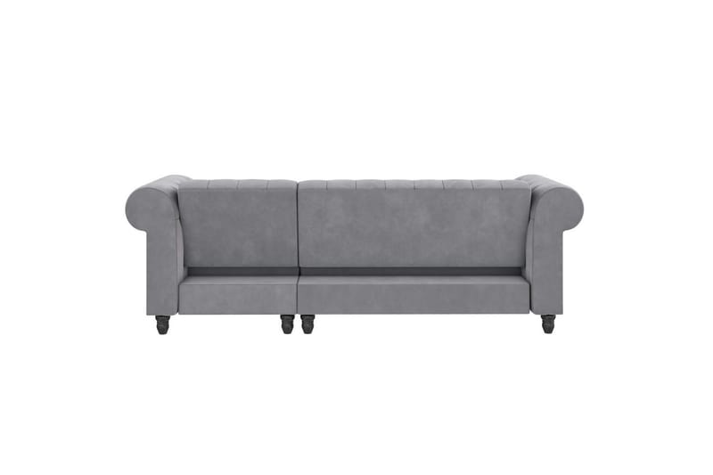 Sovesofa Felix 241x154x83 cm, Lys grå, Fløyel - 241x154x83 cm, Lys grå, Fløyel - Møbler - Sofaer - Sovesofaer
