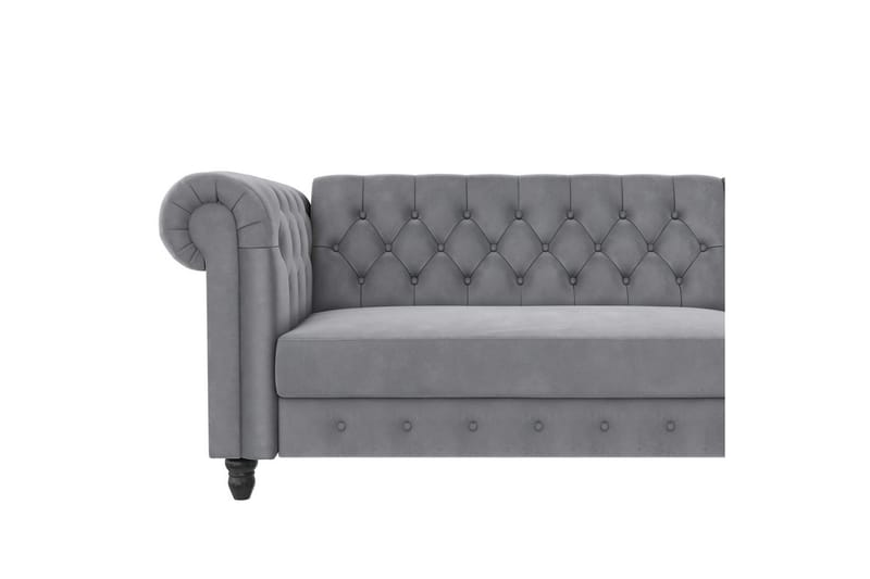 Sovesofa Felix 241x154x83 cm, Lys grå, Fløyel - 241x154x83 cm, Lys grå, Fløyel - Møbler - Sofaer - Sovesofaer
