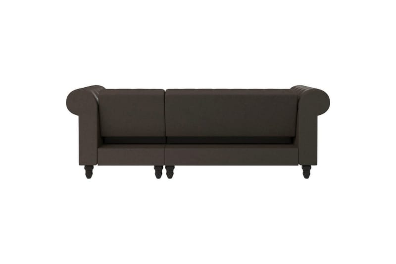 Sovesofa Felix 241x154x83 cm, Mørk brun, Mikrofiber/Tre/Metall - 241x154x83 cm, Mørk brun, Mikrofiber/Tre/Metall - Møbler - Sofaer - Sovesofaer