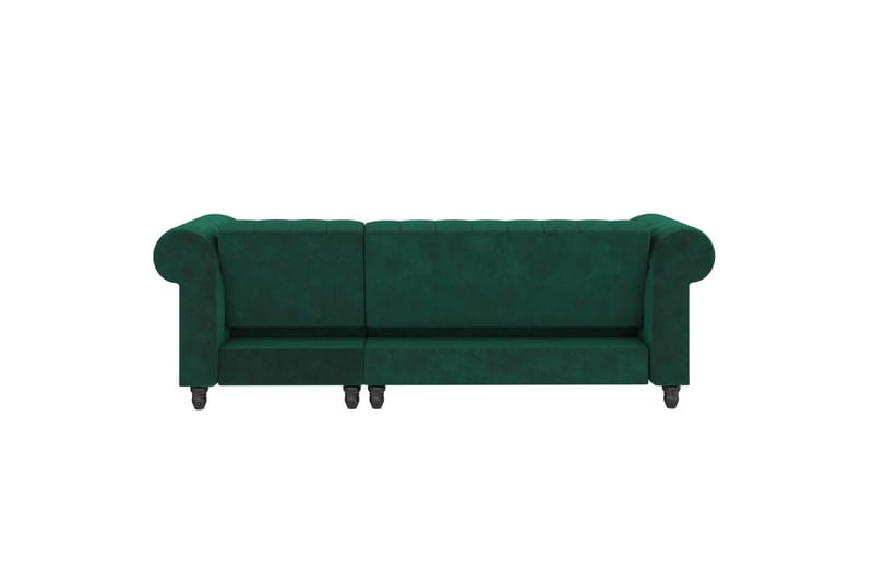 Sovesofa Felix 241x154x83 cm, Mørk grønn, Fløyel - 241x154x83 cm, Mørk grønn, Fløyel - Møbler - Sofaer - Sovesofaer