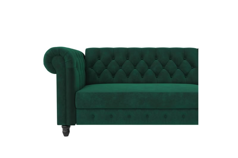 Sovesofa Felix 241x154x83 cm, Mørk grønn, Fløyel - 241x154x83 cm, Mørk grønn, Fløyel - Møbler - Sofaer - Sovesofaer