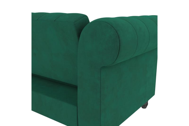 Sovesofa Felix 241x154x83 cm, Mørk grønn, Fløyel - 241x154x83 cm, Mørk grønn, Fløyel - Møbler - Sofaer - Sovesofaer