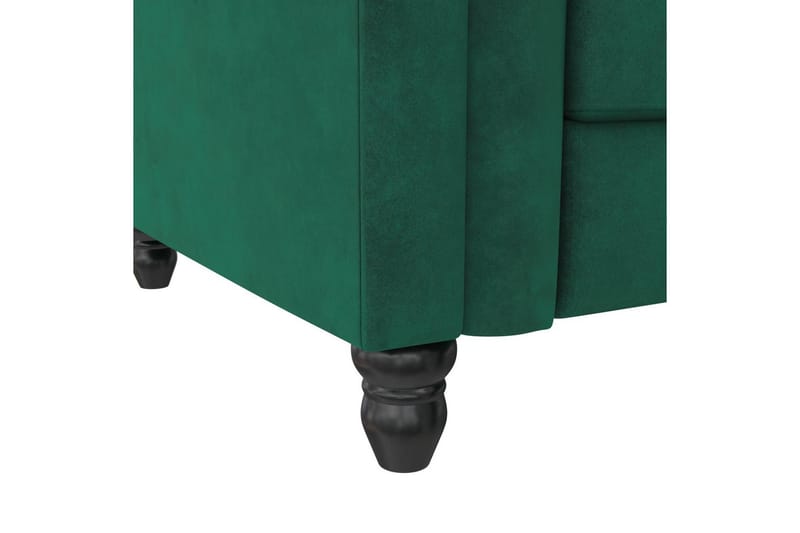 Sovesofa Felix 241x154x83 cm, Mørk grønn, Fløyel - 241x154x83 cm, Mørk grønn, Fløyel - Møbler - Sofaer - Sovesofaer